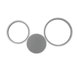 Applique Da Parete-Ondaluce Applique led 3000k ap pois silver design moderna