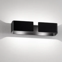 Applique Da Parete-IsyLuce Applique led 3000k design moderno nero