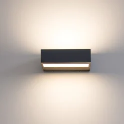 Applique Da Parete-Linea Light Applique led 3000k regolo biemissione antracite