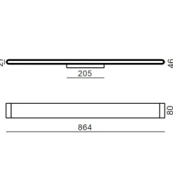 Applique Da Parete-Linea Light Applique led 3000k moderna bianca satori 86cm