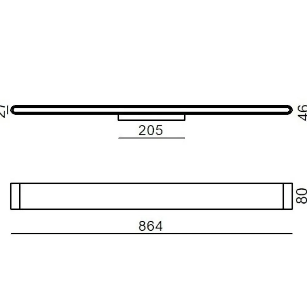 Applique Da Parete-Linea Light Applique led 3000k moderna bianca satori 86cm