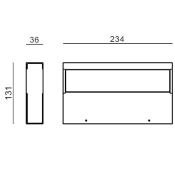 Applique Da Parete-Linea Light Applique led 3000k moderna regolo antracite mono emissione