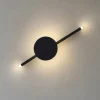Applique Da Parete-Ondaluce Applique led 3000k 16w nera ap james design moderna