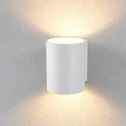 Applique Da Parete-Top Light Applique led 2 luci metallo bianco moderna per interni