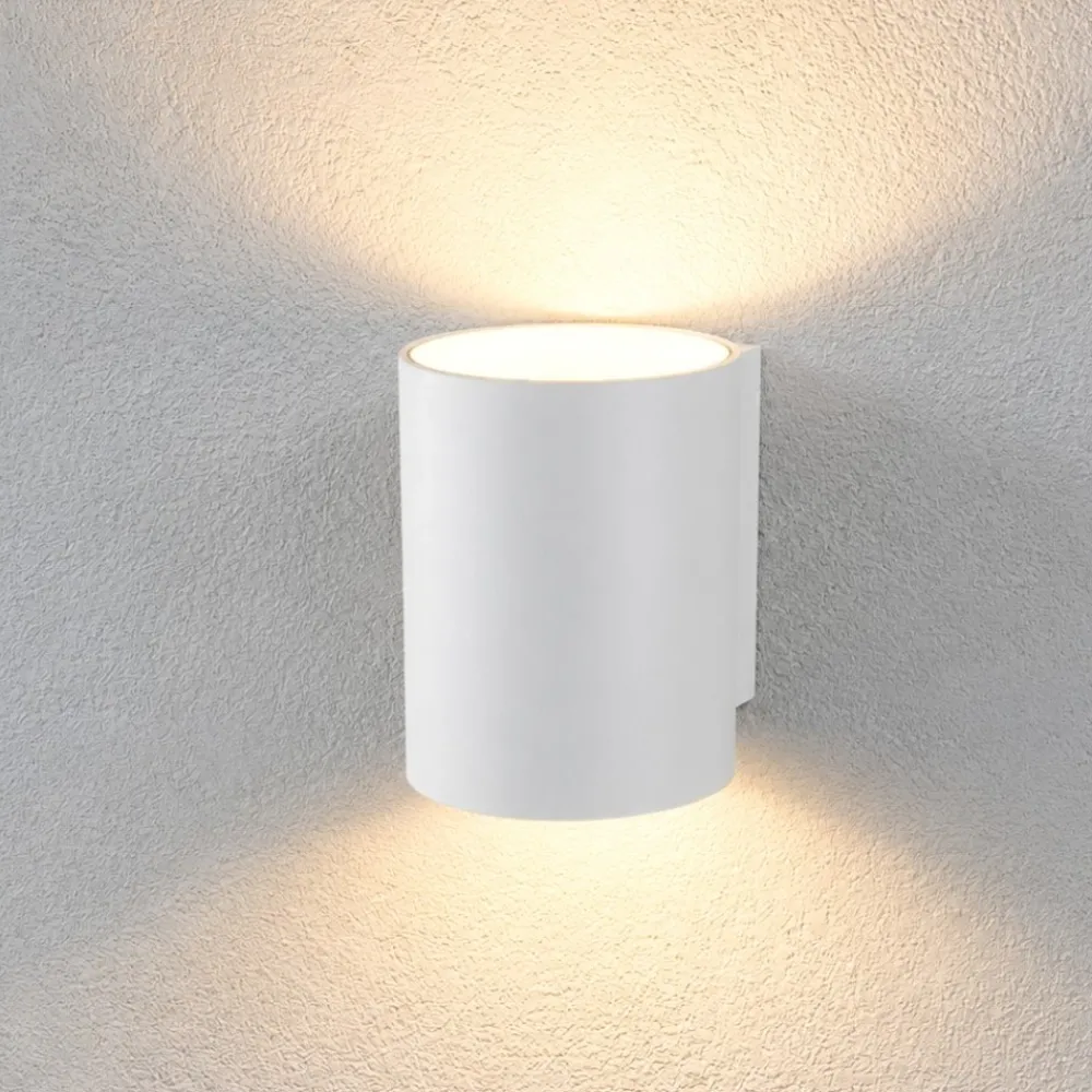 Applique Da Parete-Top Light Applique led 2 luci metallo bianco moderna per interni