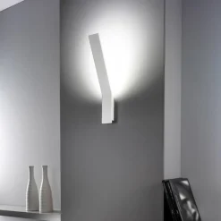 Applique Da Parete-Stilnovo Applique led moderna 22w 3000k nera lama