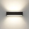 Applique Da Parete-Top Light Applique led nera bios dm rettangolare