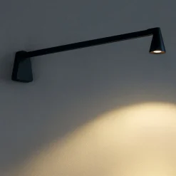 Applique Da Parete-Selezionato da Mazzolaluce Applique led nero 80 cm moderna sporgente dalla parete