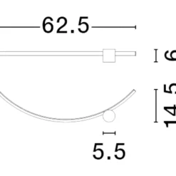 Applique Da Parete-Selezionato da Mazzolaluce Applique led nero oro 14w 3000k per soggiorno moderno
