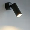 Applique Da Parete-IsyLuce Applique led orientabile nero 10w 3000k focus slim