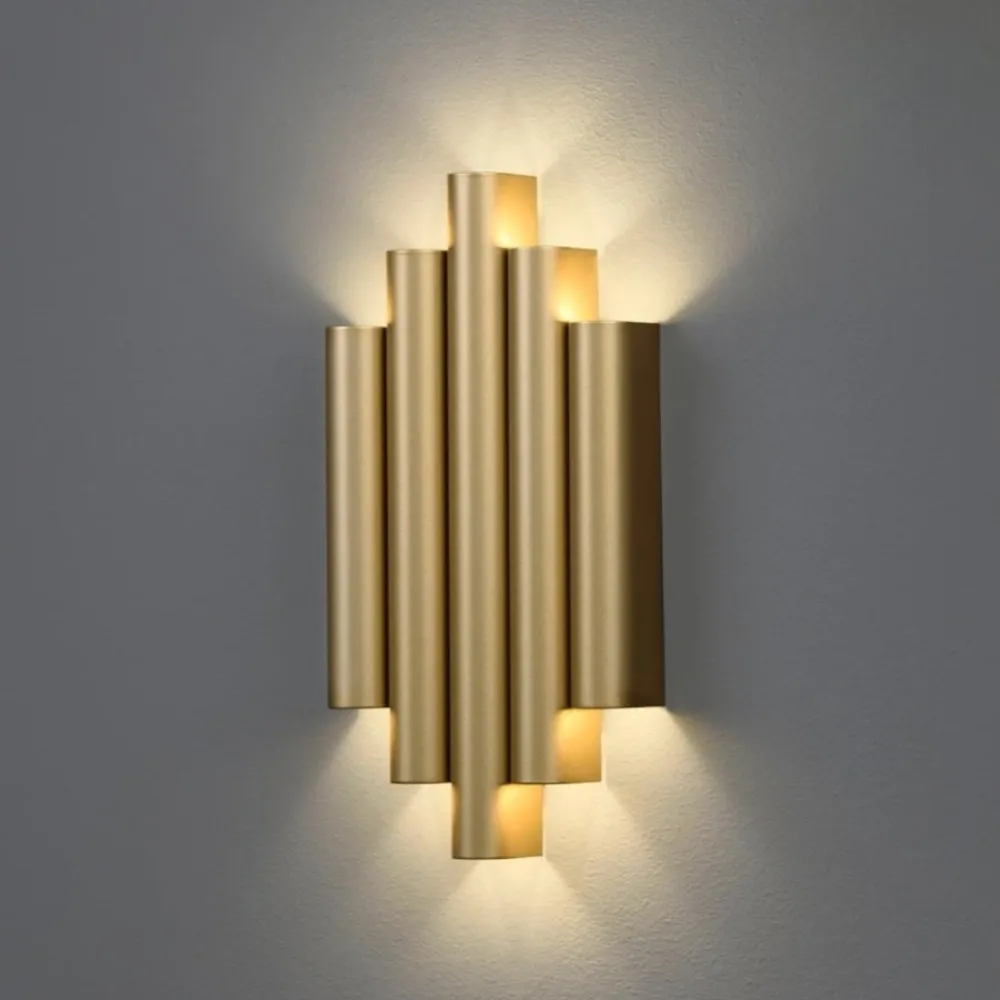 Applique Da Parete-Selezionato da Mazzolaluce Applique led oro 21w 3000k design moderna per salotto