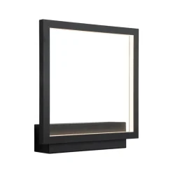 Applique Da Parete-Selezionato da Mazzolaluce Applique led quadrato 18w 3000k nero moderna design
