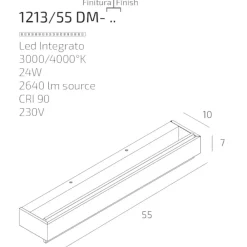 Applique Da Parete-Top Light Applique led rettangolare sabbia 3000k 4000k bios