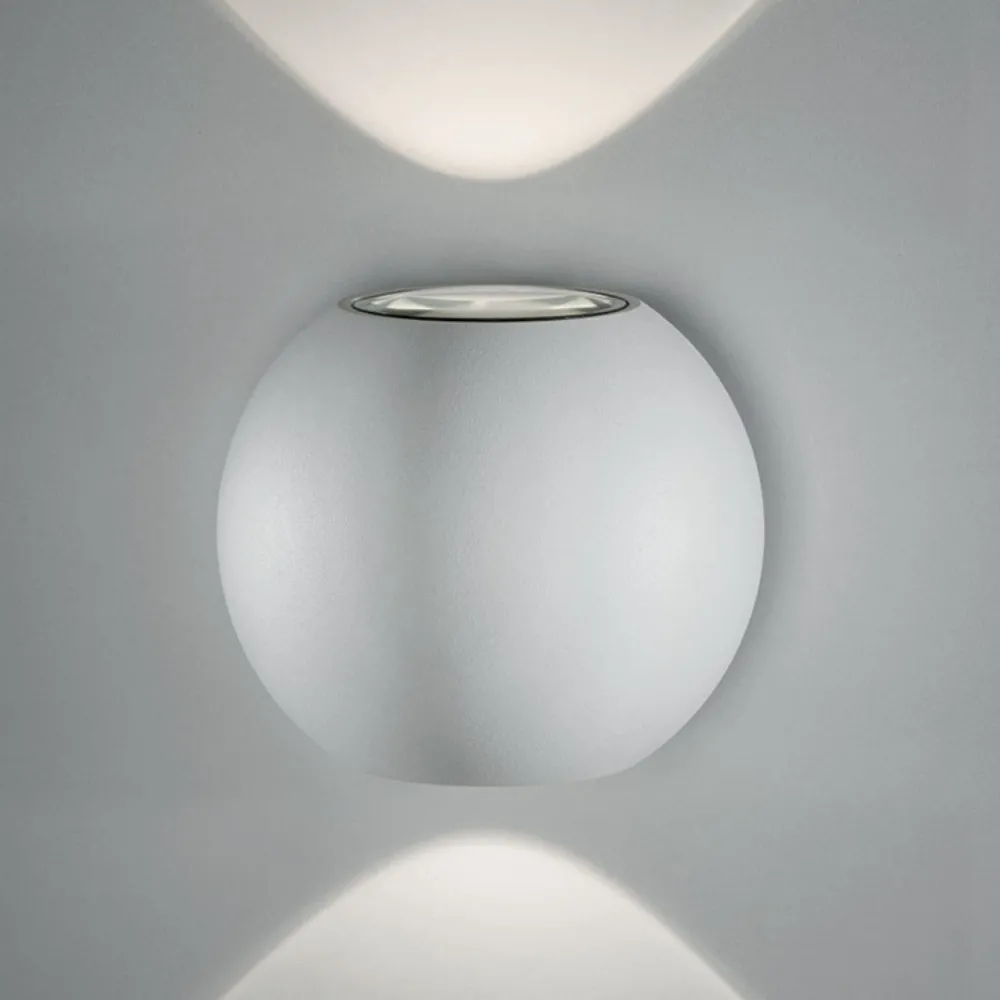 Applique Da Parete-Vivida International Applique led sfera bianca biemissione 3w 3000k 4000k dimmerabile vivida sky fall