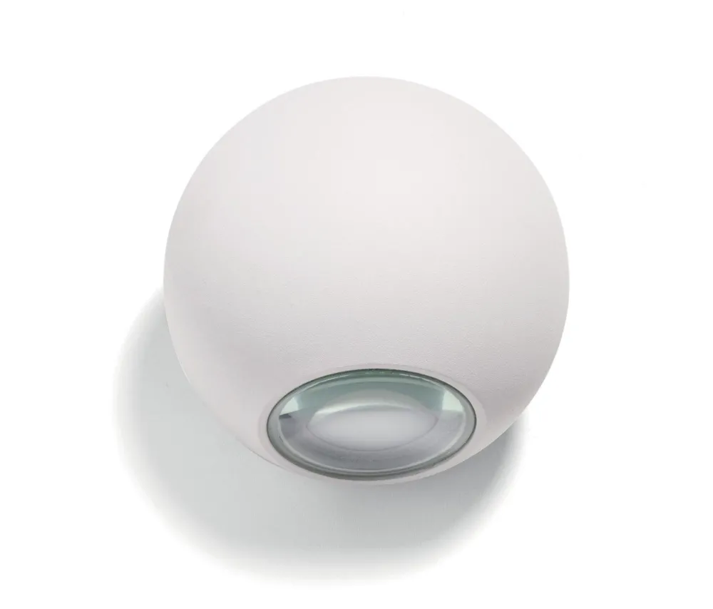 Applique Da Parete-Vivida International Applique led sfera bianca biemissione 3w 3000k 4000k dimmerabile vivida sky fall