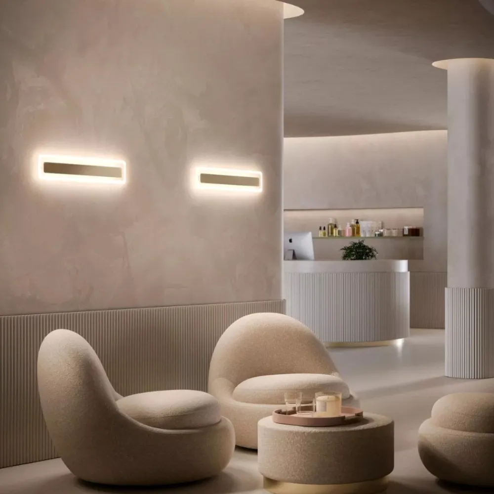 Applique Da Parete-Linea Light Applique led 28w 3000k antille s oro