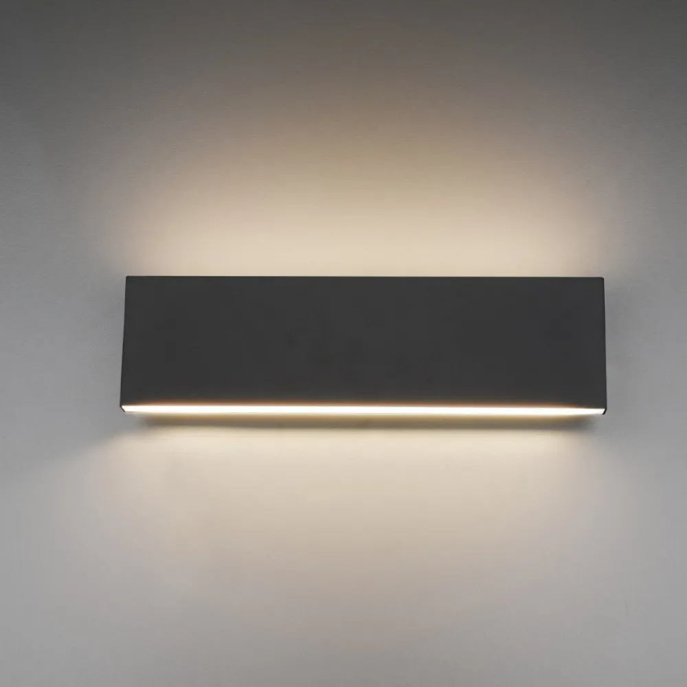 Applique Da Parete-Selezionato da Mazzolaluce Applique led 12w 3000k antracite design moderna rettangolare