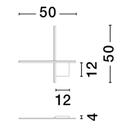 Applique Da Parete-Selezionato da Mazzolaluce Applique led 15w 2700k bacchette nero design moderno