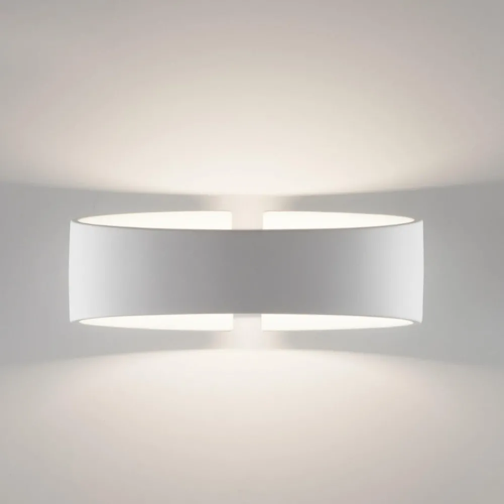 Applique Da Parete-Selezionato da Mazzolaluce Applique led 12w 3000k bianca in gesso ceramica
