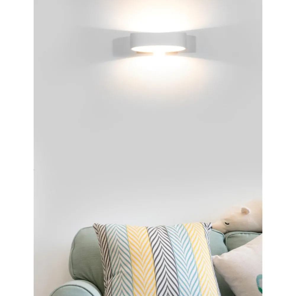 Applique Da Parete-Selezionato da Mazzolaluce Applique led 12w 3000k bianca in gesso ceramica