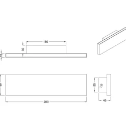 Applique Da Parete-Selezionato da Mazzolaluce Applique led 12w 3000k bianca moderna rettangolare