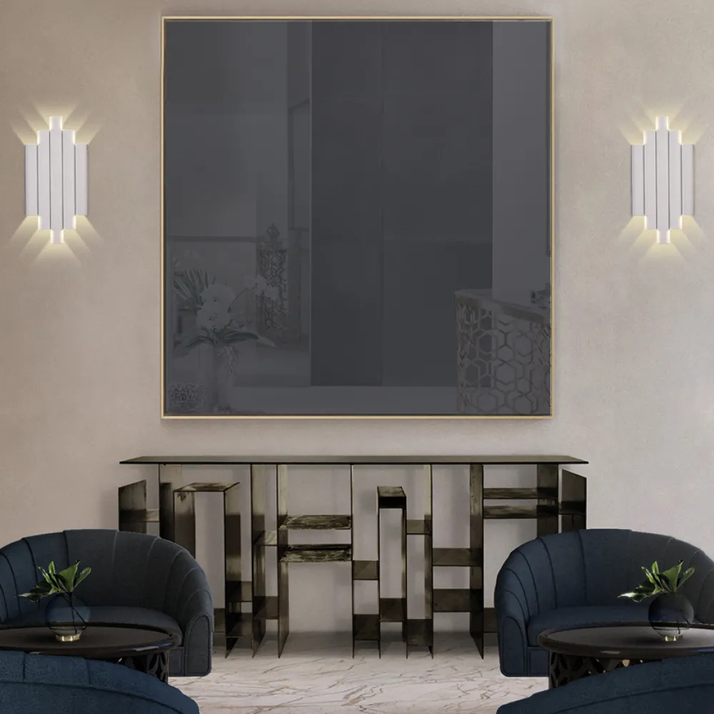 Applique Da Parete-Selezionato da Mazzolaluce Applique led 21w 3000k bianco design moderna per salone