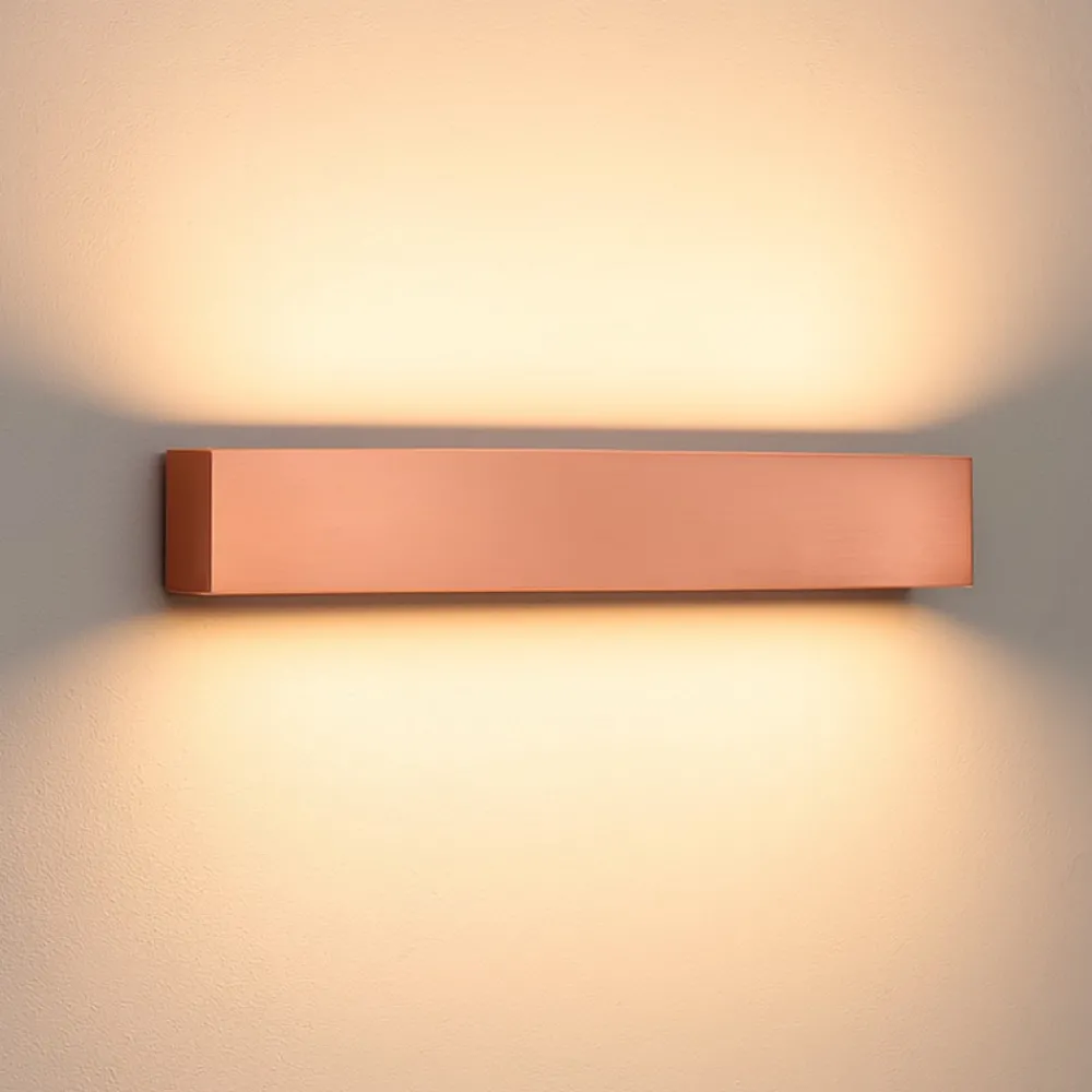 Applique Da Parete-Linea Light Applique led 41w 3000k bi emissione box w2 rame