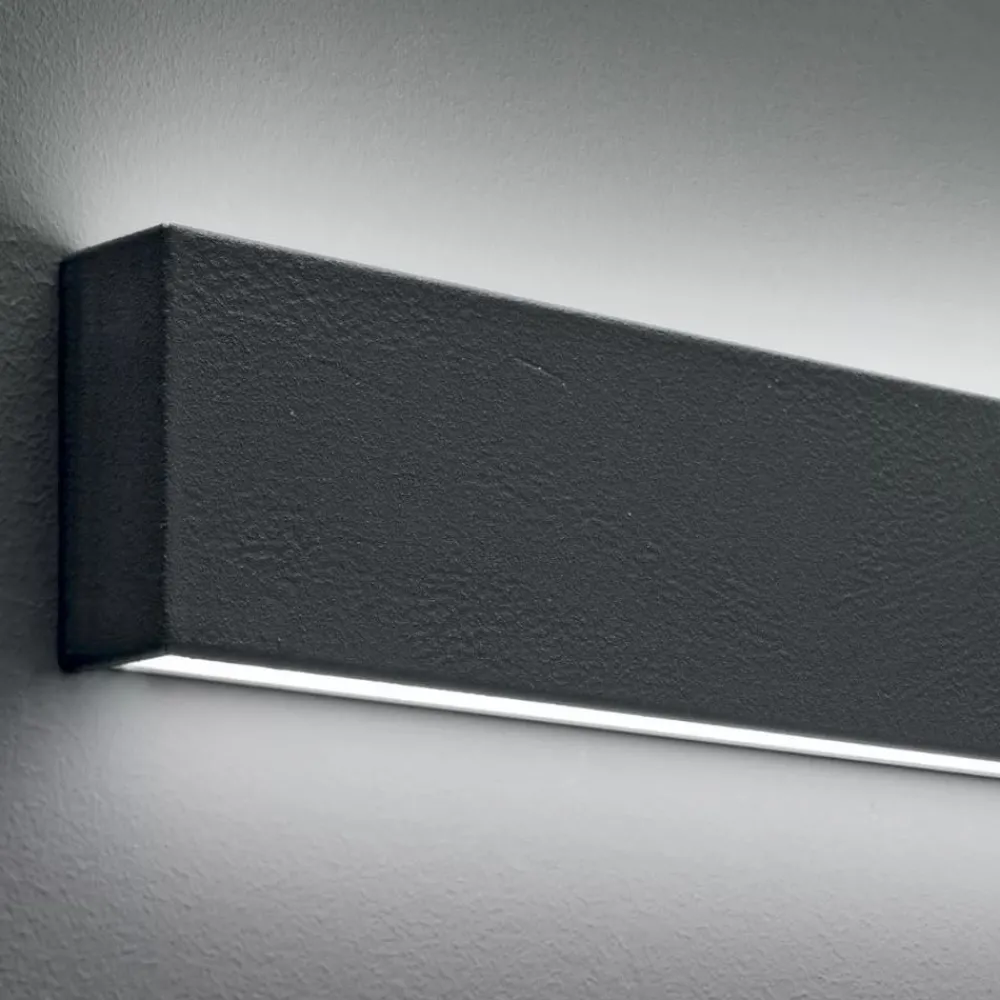 Applique Da Parete-Linea Light Applique led 19w 3000k bi emissione box w2 cemento