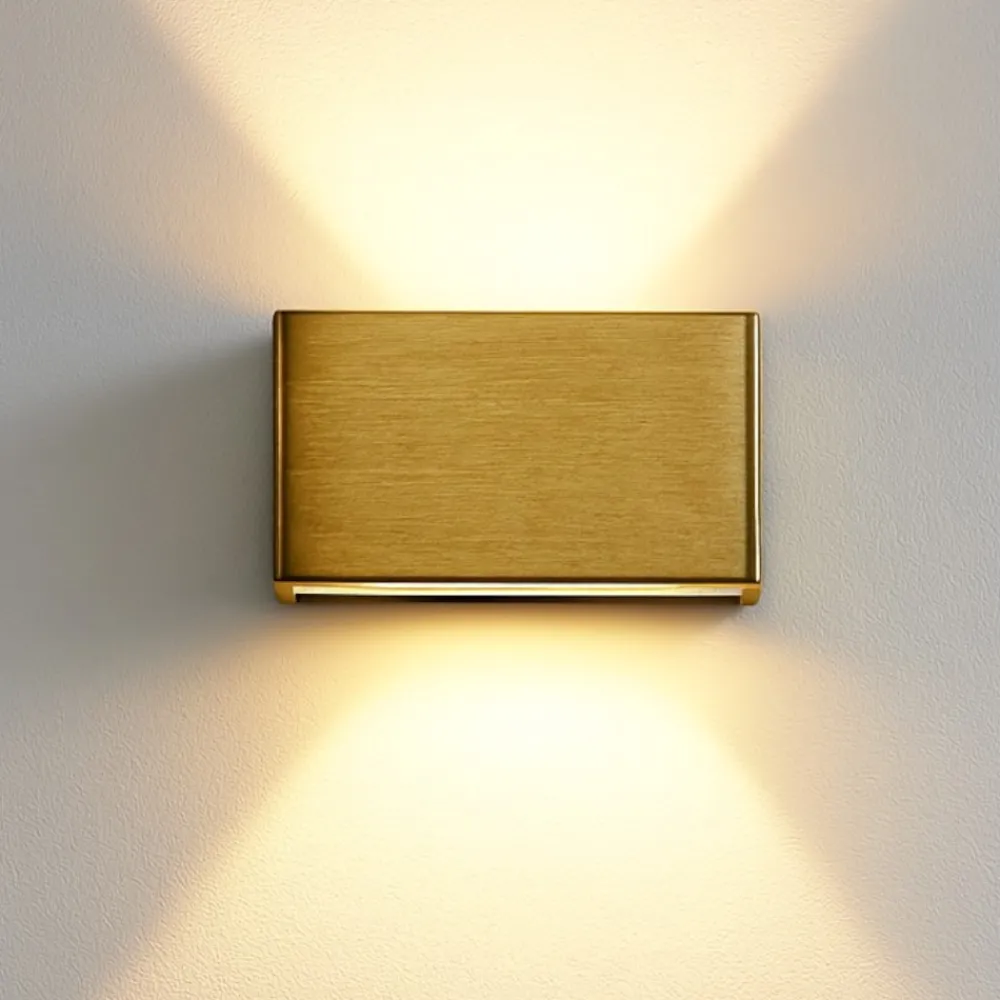 Applique Da Parete-Linea Light Applique led 10w 2700k bi emissione box w2 ottone