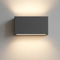 Applique Da Parete-Linea Light Applique led 10w 2700k bi emissione box w2 cemento
