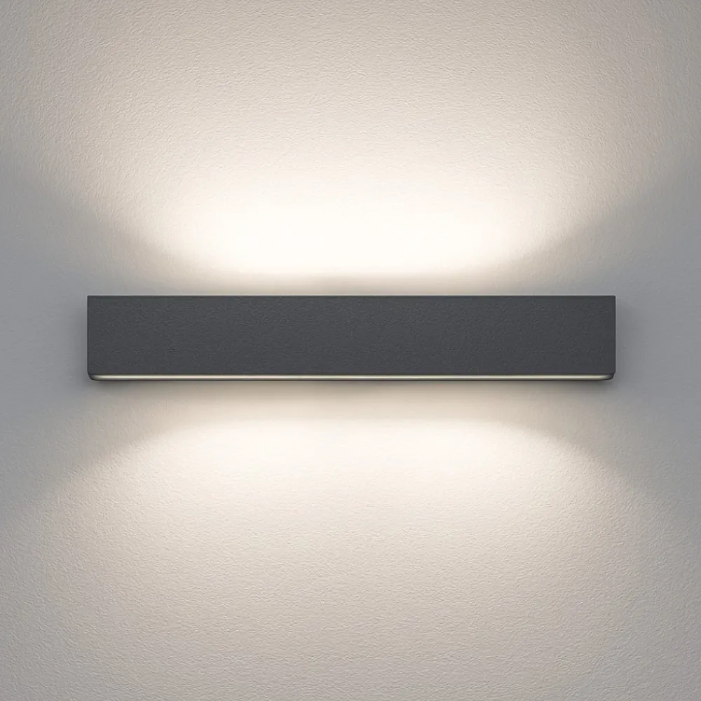 Applique Da Parete-Linea Light Applique led 28w 2700k bi emissione cemento box w2