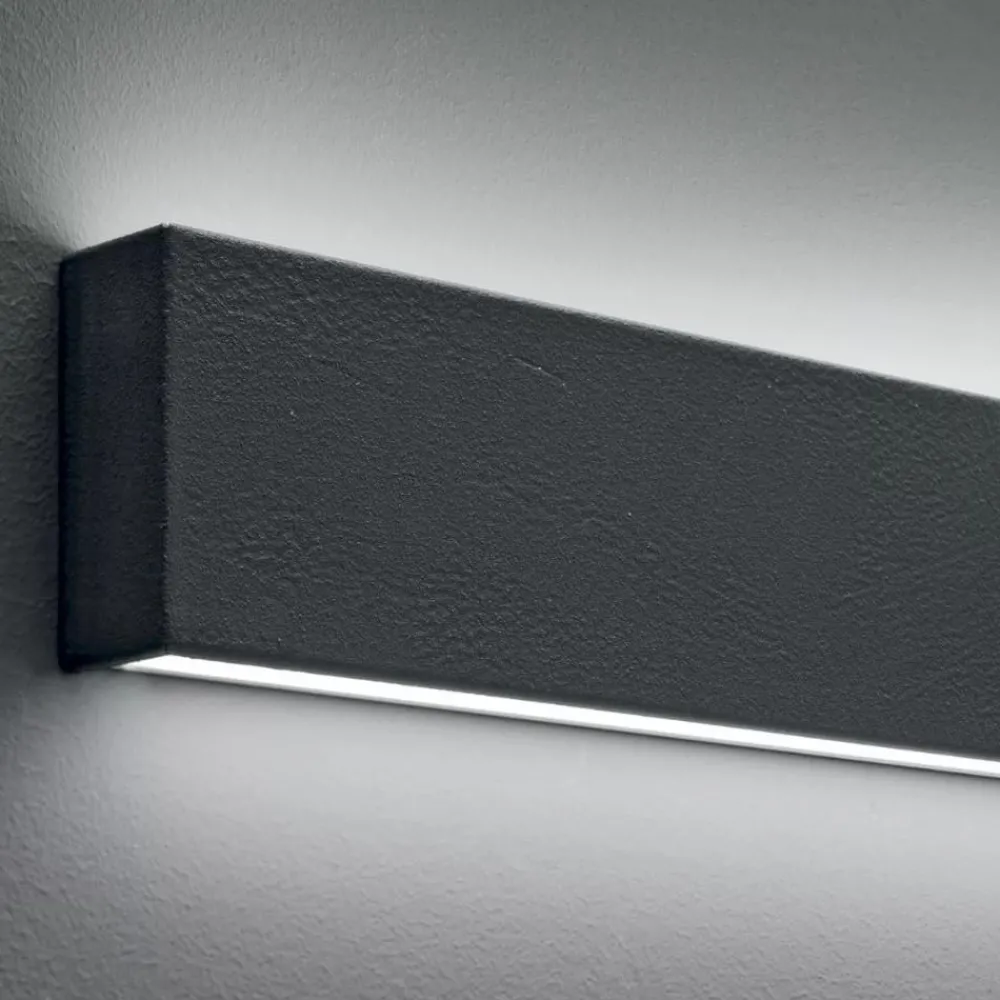 Applique Da Parete-Linea Light Applique led 28w 3000k bi emissione box w2 cemento