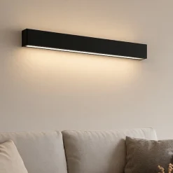 Applique Da Parete-Linea Light Applique led 28w 3000k bi emissione nero box w2