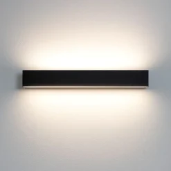 Applique Da Parete-Linea Light Applique led 41w 4000k bi emissione nero box w2 moderna
