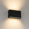 Applique Da Parete-Linea Light Applique led 10w 4000k bi emissione nero box w2