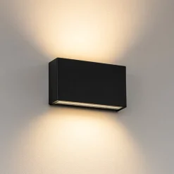 Applique Da Parete-Linea Light Applique led 10w 4000k bi emissione nero box w2
