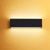 Applique Da Parete-Linea Light Applique led 19w 2700k bi emissione nero box w2