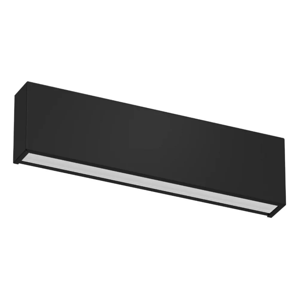 Applique Da Parete-Linea Light Applique led 19w 4000k bi emissione nero box w2