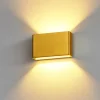 Applique Da Parete-Linea Light Applique led 10w 3000k biemissione ottone box w2