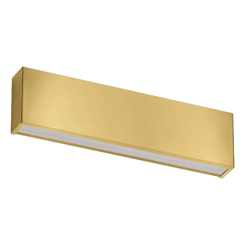 Applique Da Parete-Linea Light Applique led 19w 3000k bi emissione ottone box w2
