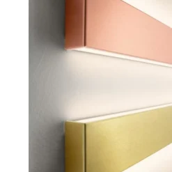 Applique Da Parete-Linea Light Applique led 19w 3000k bi emissione ottone box w2