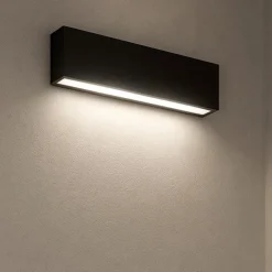 Applique Da Parete-Linea Light Applique led 14w 4000k box w1 mono emissione nero