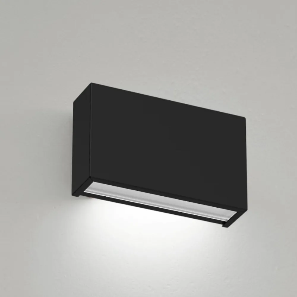 Applique Da Parete-Linea Light Applique led 6w 2700k box w1 nero mono emissione