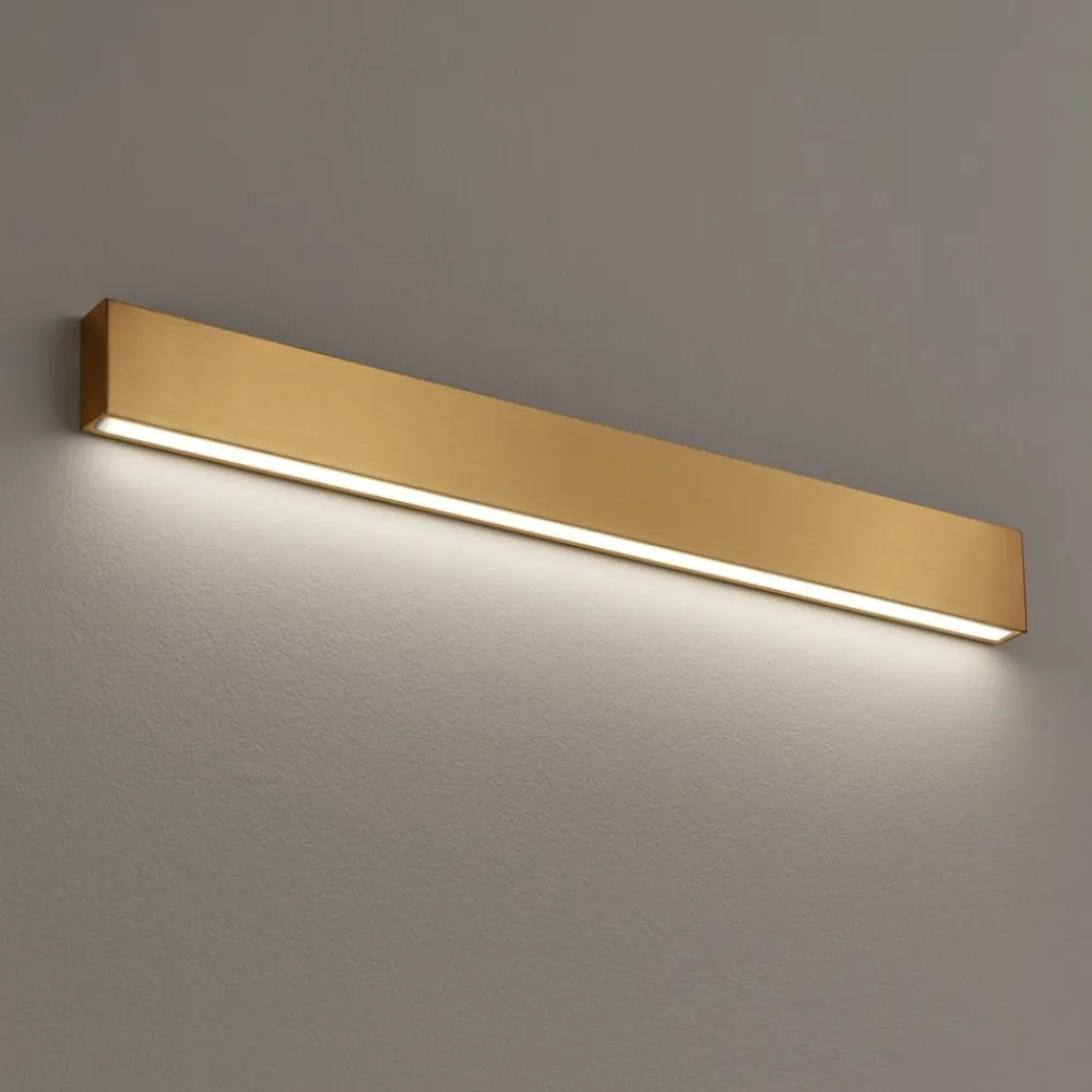 Applique Da Parete-Linea Light Applique led 41w 2700k box w1 ottone mono emissione
