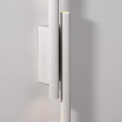 Applique Da Parete-Selezionato da Mazzolaluce Applique led 15w 3000k cilindri rigati bianchi