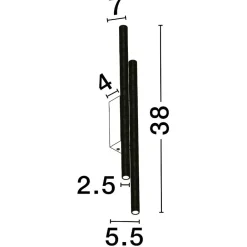 Applique Da Parete-Selezionato da Mazzolaluce Applique led 15w 3000k cilindri rigati bianchi