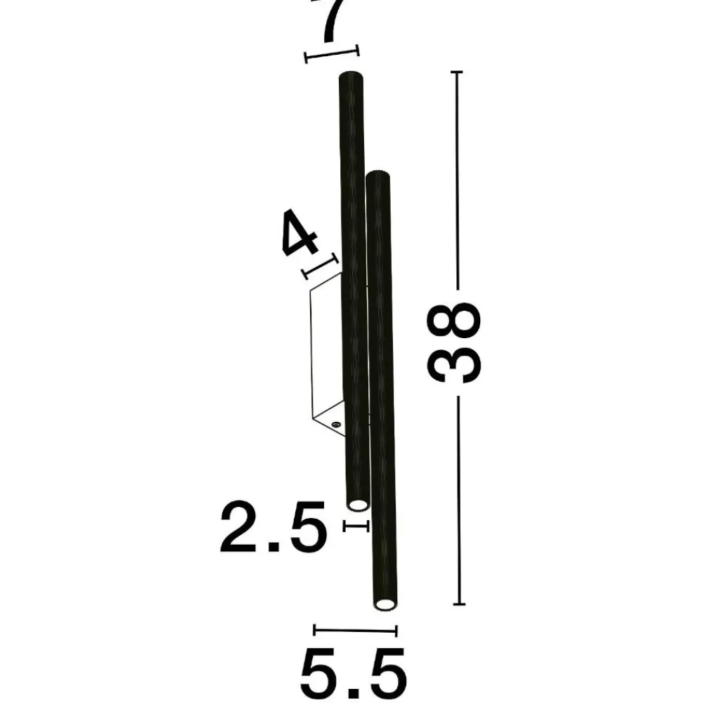 Applique Da Parete-Selezionato da Mazzolaluce Applique led 15w 3000k cilindri rigati bianchi