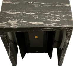 Applique Da Parete-Selezionato da Mazzolaluce Applique led 13w 3000k cubo effetto marmo nero striature bianche fp