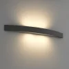 Applique Da Parete-Linea Light Applique led 35w 3000k curve grigio scuro cemento