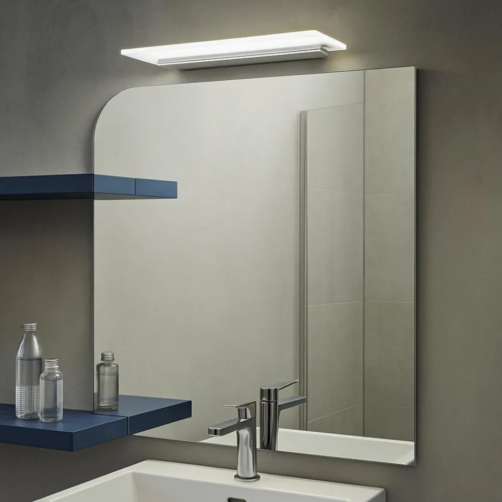 Applique Da Bagno-Linea Light Applique led 14w 3000k da bagno skinny alluminio anodizzato